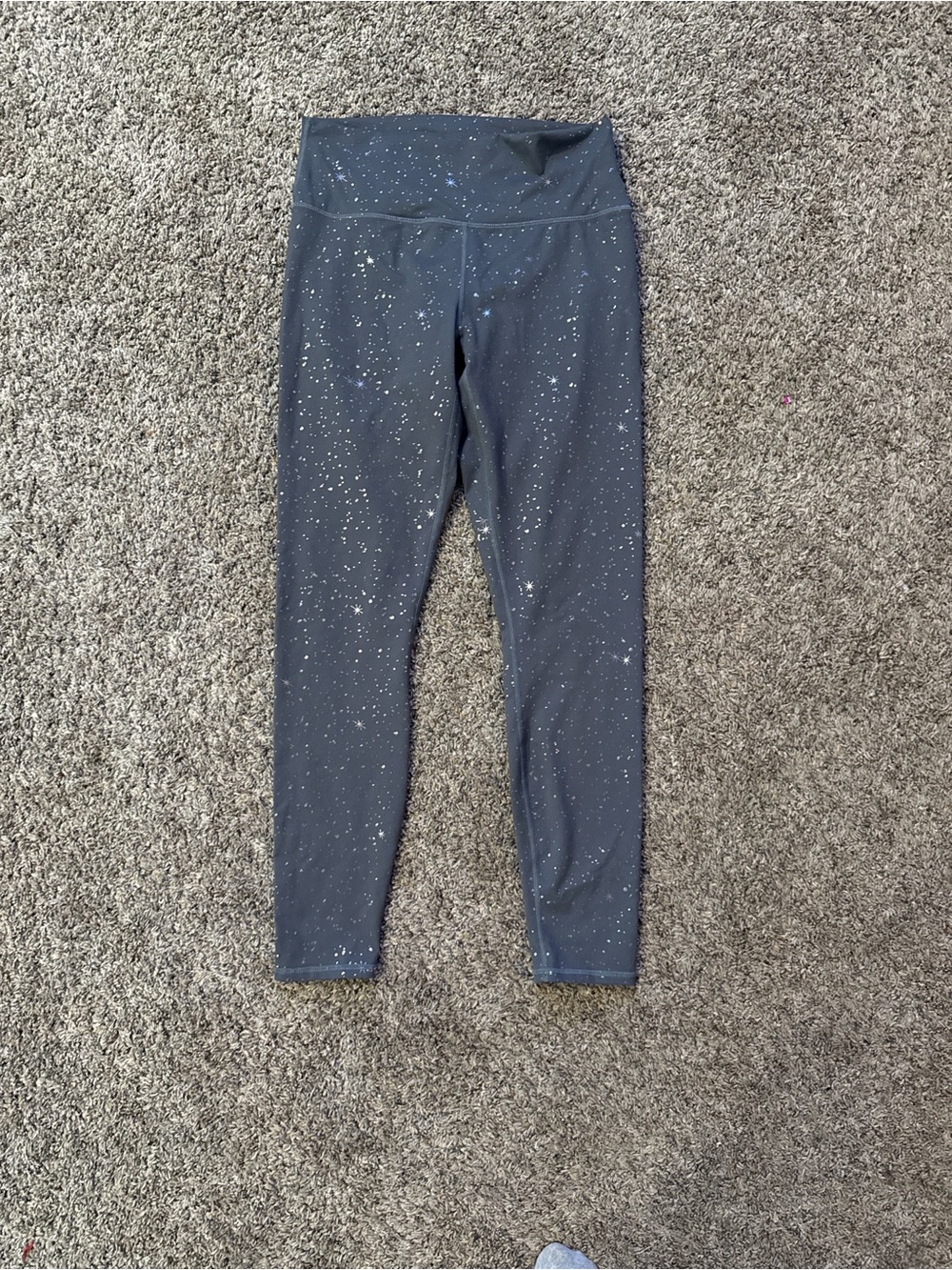 Fabletics Charcoal Gray High-Waist Sparkle Leggings